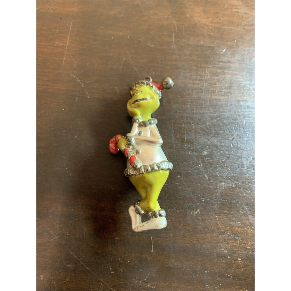 RARE THE GRINCH LENOX USA HEAVY CHRISTMAS METAL ORNAMENT THE GREEDY GRINCH 2006